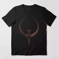 QUAKE 1 LOGO GAME T shirt BLACK WHITE SIZES FROM S TO 5XL 86 Unisex T-Shirt XXXXL