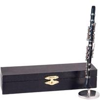 Exquisite Handcrafted Miniature Clarinet Replicas Model With Gold Plating Musical Instrument Decoration For Home