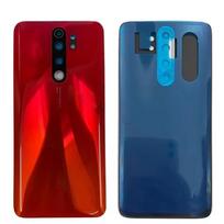 Battery Cover For Xiaomi Redmi Note 8 Pro Back Glass Panel Rear Door Housing With Camera Lens Replacement+Sticker raudona