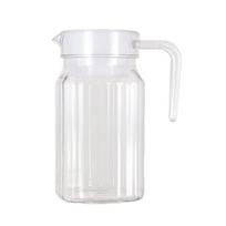 Juice Container Transparent Stripe Pitcher with Lid Anti-fall Water Jug 600/800/1100/2000ml Acrylic Water Bottle Fridge 1100ml juoda