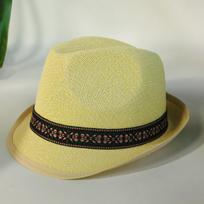 Vyriška vasarinė šiaudinė fedora Kvėpuojantis paplūdimio skrybėlė nuo saulės Rankomis pintas šiaudinis Panama skrybėlė Vintažinio prancūziško Trilby stiliaus Kubietiška kelioninė kepurė M 56-58