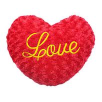 Plush Love Heart Pillow Soft Romantic Heart Shaped Throw Sleeping Cushion L raudona