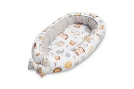 SENSILLO kūdikių lizdas muslino ZODIAC Grey 80x45 + pagalvė | SILLO-22898 | 5908310398945