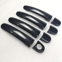 For VW Passat B5 Golf Mk4 Polo Jetta Skoda carbon Door Handle Cover Catch Trim Molding Bezel Cap Garnish Decoration 2K