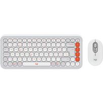 Klaviatūra + pelė Logitech POP Icon Combo White-Orange (920-013276) | 920-013276 | 5099206128309