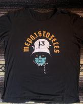 Vtg Mephistofeles grupės Juodi medvilniniai marškinėliai visų dydžių BT342 Unisex T-shirt S white