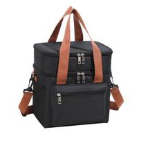 Insulated Lunch Box for Women Men Double Layer Leakproof Lunch Bag with Adjustable Shoulder Strap Waterproof Cooler Bag for Work Travel Camping Picnic juoda