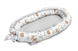 SENSILLO Kūdikių lizdas VELVET 80x45 WHITE FOREST ADVENTURE + pagalvėlė | SILLO-228884 | 5908310388816