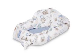SENSILLO kūdikių lizdas VELVET 80X45 STROLL Blue + pagalvė | SILLO-228841 | 5908310394640