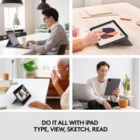 Logitech Combo Touch - Tastatur und Foliohülle - mit Trackpad - hintergrundbeleuchtet - Apple Smart connector - QWERTZ - Schweiz - Oxford Gray - für Apple 11-inch iPad Pro (1. Generation, 2. Generation, 3. Generation) | 920-010143 | 5099206095236