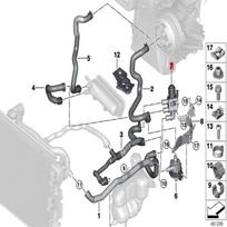 Automobilio šildymo vandens vožtuvas Vandens šildytuvo valdymo vožtuvas 64129153079 64119147347 Skirtas BMW F45 F30 F06 F07 F10 F11 F12 F13 G30 juoda