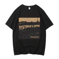 2026 System of A Down Toxicity Music Album Cover Tshirt Men Rock T Shirt 90s Alternative High Quality T-shirt Women Summer Te... S įvairiaspalvis