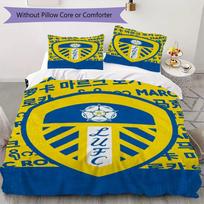 Leeds United rašto patalynės komplektas antklodės užvalkalas pagalvės užvalkalas namų dekoravimas gimtadienio dovana (1 * antklodės užvalkalas + 2 * pagalvės užvalkalai be šerdies)67 135x200cm