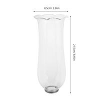 Hand Blown Clear Glass Hurricane Lamp Cover for Pillar Candles Windproof Table Centerpiece Holder Oil Lamp Chimney skaidri