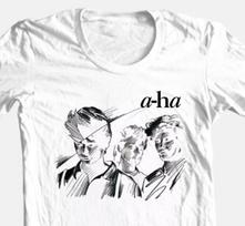 AHA Retro Vibes Synthpop Grupės Marškinėliai Visų Dydžių S5XL Unisex Marškinėliai S