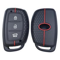 Silikoninis automobilio raktų dangtelis, skirtas Hyundai/Kia 3-4 mygtukų, korio dizaino