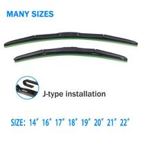 Universalus U tipo automobilio valytuvas Minkštos gumos valytuvas HD Tylus Patvarus Priekinis stiklas Automobilinis valytuvas 14  16  17  18  19  20  21  22 20 Inch-500mm