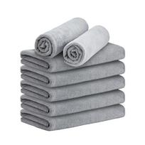 5/2 vnt. Mikropluošto saloniniai rankšluosčiai Juodi Plaukų stilistui Balinimui atsparus plaukų rankšluostis Namams Viešbučiui Grožio salonui 40x70cm&2pcs pilka