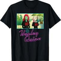 Harley Quinn ir Poison Ivy Suicide Squad apranga T-shirt S juoda