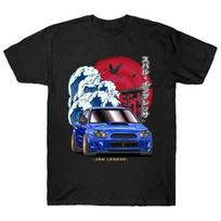 JDM Subie Impreza WRX STi Blobeye Marškinėliai Juodi Mėlyni Lenktyninio Automobilio Grafika Švelnus Patogus Aukštos Kokybės Audinys Laisvalaikio Marškinėlis Vyrams 2XL