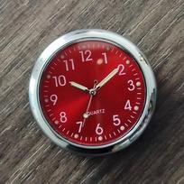 40 mm Mini skaitmeninis laikrodis Šviečiantis automobilio laikrodis Automobilių vidinis lipdukas Mechaniniai kvarciniai laikrodžiai Automobilio ornamentas raudona