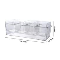 Chilled Salad Box Sushi Light Meal Vegetable and Fruit Lunch Box Transparent Rectangular Compartment with Lid Ice Cube Box