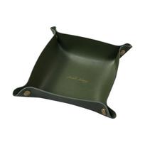 Stalo daiktų dėklas PVC odos Raktų Papuošalų Kosmetikos Laikymo Plokštelė Stalo Organizatorius Namų Dekoracija Sulankstoma Laikymo Dėžė 20x20CM žalia