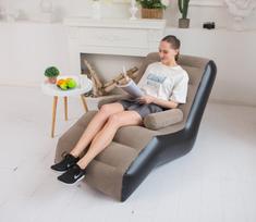 Inflatable Lazy Sofa Flocking Pvc Sofa Chair Portable Rest Mattress S-Shaped Ergonomic Recliner Lunch Break Lounge Chair For Kid