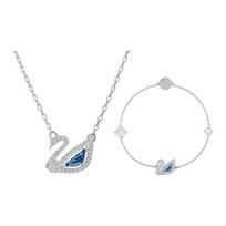 Swarovski Dazzling Swan Karoliai ir Apyrankės Rinkinys Moteriški papuošalai Sidabrinis ES2020091005 Box (Random Color)