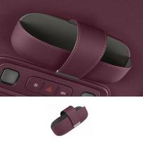 For Xiaomi YU7 2025 2026 Magnetic Nappa Leather Car Sunglasses Holder Case Auto Sun Visor Glasses Box Accessories violetinė