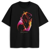 King of Pop Michael Jackson Vintage T-shirt Men and Women New Summer Cotton Clothing Punk Fashion Round Neck Short Sleeved Te... S įvairiaspalvis