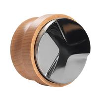 Coffee Tamper, Professional Espresso Hand Tampers 51/53/58mm, Adjustable Depth, Stainless Steel Coffee Tamper with Beech Wooden 51mm