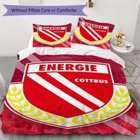 Energie Cottbus Raštas Patalynės komplektas antklodės užvalkalas pagalvės užvalkalas Namų dekoravimas Gimtadienio dovana (1 * antklodės užvalkalas + 2 * pagalvės užvalkalai be šerdies)38 135x200cm
