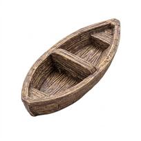Dervinė plaukiojanti valties dekoracija lauko sodo tvenkinio kraštovaizdžio ornamentas su realistišku dizainu 19.5X9X6.5CM