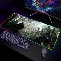 H-Hunt-Showdown Žaidėjo pelės kilimėlis Žaidėjo RGB stalo kilimėlis Klaviatūros kilimėlis Žaidimų nešiojami kompiuteriai LED pelės kilimėlis Stalo apsauga Anime pelės kilimėliai RGB600x300x3mm