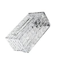 Wall Mounted Tissue Box Ice Brick Textured Large Capacity Plastic Desktop Tissue Holder for Bathroom Living Room
