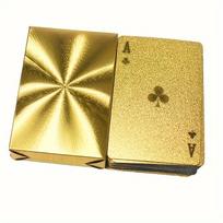 Luxury Matte Golden Poker Cards - Brown & Golden Deck with Smooth Edges, Suitable for Poker,Bridge - Ideal for Game Nights geltona