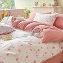 A klasės dvigubo sluoksnio marlės gėlių žakardo bambuko medvilnės patalynės komplektas - Gaivus dizainas studentų bendrabučiui Single Duvet Cover 150x200