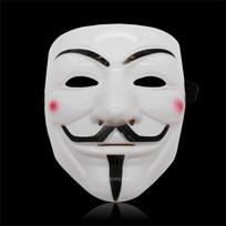 1 vnt. Helovino veido kaukė Juoda Balta V kaip Vendeta Hakeriai Cos Kaukė Helovino Cosplay Šventė Pasidaryk pats Kaukės Anime Anonymous Galvos apdangalas balta