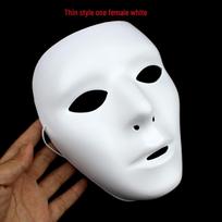 JabbaWockeeZ visiškai balta veido šokio kaukė, skirta TikTok ir Hip Hop