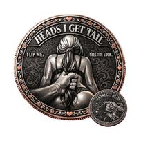 Moneta  Sėkmė arba nesėkmė  (Heads I Get Tail/Tails I Get Head), Juokinga monetėlė-sprendėja  Sėkmė arba nesėkmė  (Heads And Tails Challenge Decision Coin), Dvišalė, Humoro pokštas, Dovana suaugusiajam One Size