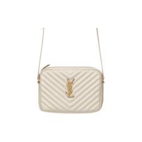 Saint Laurent Ysl Lou Iconic Metalinis Logotipas Dygsniuotos Odos Kameros Krepšys Moteriškas Pečių Krepšys Minkštas-Kremas 761554-DV707-9207 Basic Set (Bag+Dust Bag)