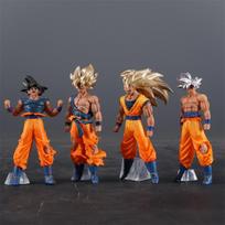 4 vnt./rinkinys Son Goku figūrėlė Super Saiyan Goku veiksmo figūrėlės PVC statulėlė Kolekcinis modelis Žaislai Dovanos