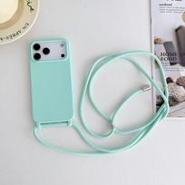 Strap Case For iPhone 17 Pro Max 16 14 13 12 Mini 11 15 Plus Air Crossbody Lanyard Shockproof Soft TPU Silicone Outdoor Cover for iPhone 17&Case & Strap