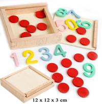 Skaičiuojama dėžutė Matematikos Montessori žaislai Vaikams Mediniai skaitliukai Skaičiai Mokymosi žaislas Ikimokyklinis ugdymo žaislas Vaikų mokymo priemonės