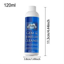 Jewelry Cleaner Solution 120ml Ultrasonic Cleaning Liquid Gold Silver Metal Earring Watch Band Stain Remover Polisher Care 120ML