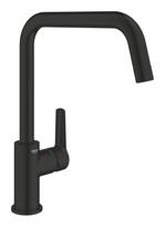 Plautuvės maišytuvas GROHE QUICKFIX START, su U-formos snapu, 150° pasukimo kampu, juoda matinė spal