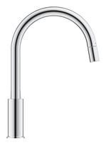 Plautuvės maišytuvas GROHE QUICKFIX START EDGE, su C-formos snapu ir ištraukiamu dušeliu, 360° pasuk