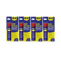 WD-40 Daugiafunkcis purškiamasis tepalas Rūdims šalinti 63,8g Pakuotė po 4 vnt Namų remontui Spynoms Įrankiams Automobiliui Dviračiui Valymui Naudoti