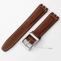 Laikrodžio apyrankė Swatch 17mm, natūrali karvės odos apyrankė, vyrams, moterims, vandeniui atspari, sportinė, pakeičiama, laikrodžio dirželis, priedai 17mm&no logo